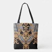 Tote Bag Baroque doré, décoration complexe. (Dos)