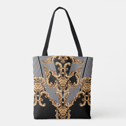 Tote Bag Baroque doré, décoration complexe. (Dos)
