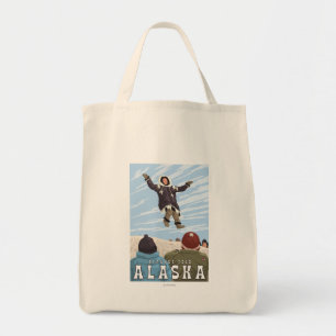 Tote Bag Barrow, Alaska Blanket Toss Vintage voyage