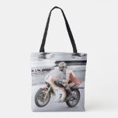 Tote Bag Barry Sheene 2, la version teinte à la main (Dos)