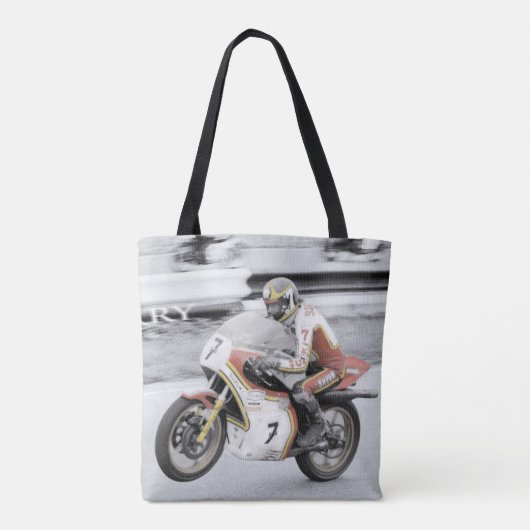 Tote Bag Barry Sheene 2, la version teinte à la main (Dos)