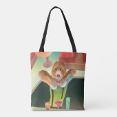 Tote Bag Bartending Dog in Retro Bar (Dos)