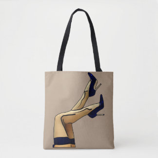 Tote Bag Bas et talons stylets bleus