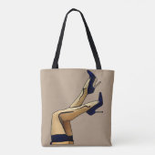 Tote Bag Bas et talons stylets bleus (Dos)
