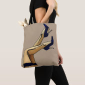 Tote Bag Bas et talons stylets bleus (De près)