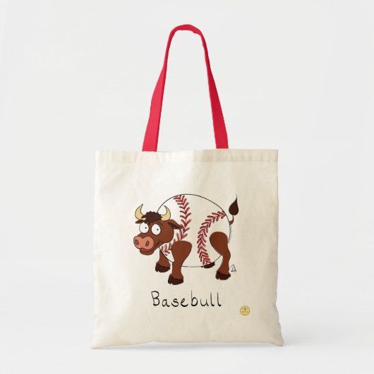 Tote Bag Baseball Bull Funny Enfants Sports (Devant)