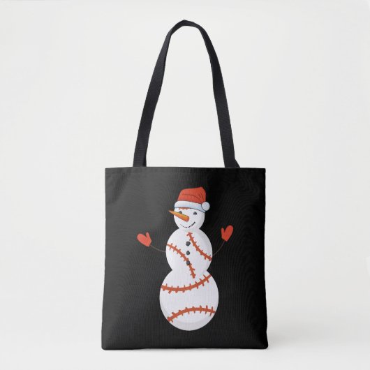 Tote Bag Baseball de Noël (Devant)