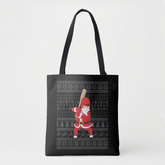 Tote Bag Baseball de Noël 4 (Devant)