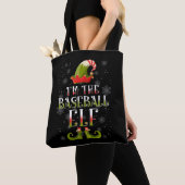 Tote Bag Baseball Elf Christmas (De près)