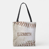 Tote Bag Baseball Vintage personnalisé (Dos)