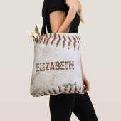 Tote Bag Baseball Vintage personnalisé (De près)