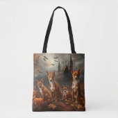 Tote Bag Basenji Halloween Chien De Nuit Délice (Devant)