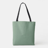 Tote Bag Basil de couleur solide vert fumée (Dos)
