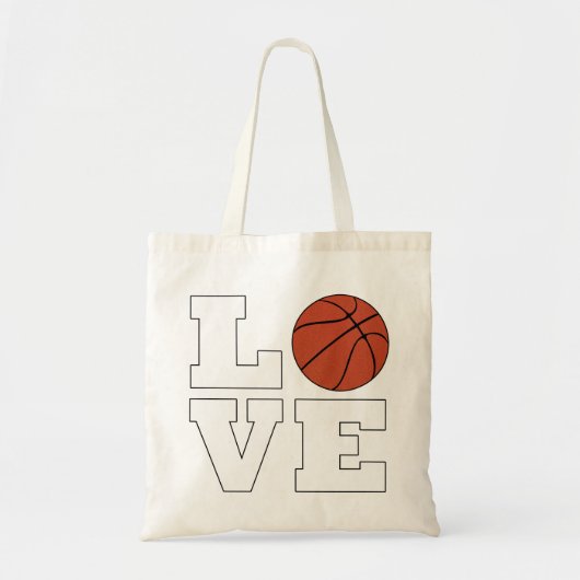 Tote Bag Basket-ball AMOUR Cute Basketball (Devant)