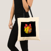 Tote Bag Basket-ball de softball Busy Raising Ballers Mère (Devant (produit))
