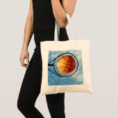 Tote Bag Basket Orange Au-Dessus De L'Anneau, (Devant (produit))