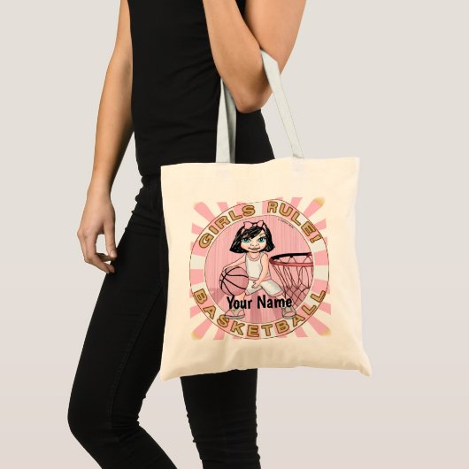 Tote Bag Basketball Filles Rose (Devant (produit))