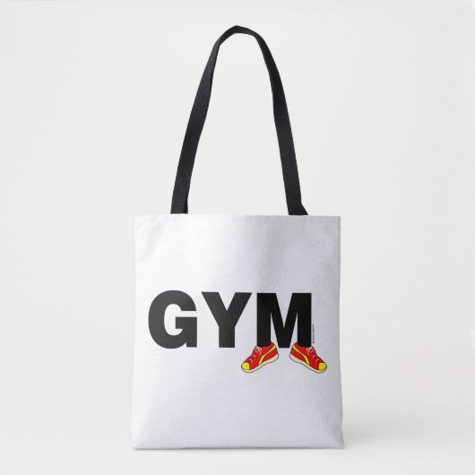Tote Bag Baskets textuels de gym. (Devant)