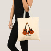Tote Bag Basse acoustique de guitare populaire et Ukulele (Devant (produit))