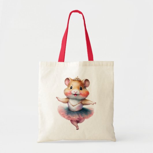 Tote Bag Basse ballerine hamster danse ballet (Devant)