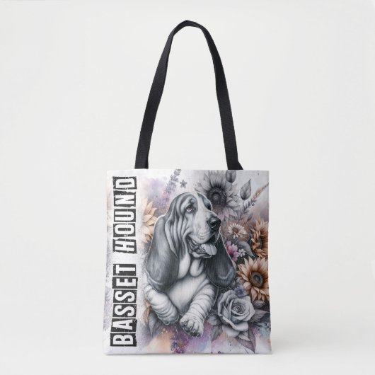 Tote Bag Basset Hound (Devant)