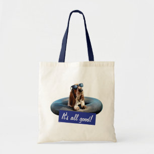 Tote Bag Basset Hound dans les lunettes de soleil
