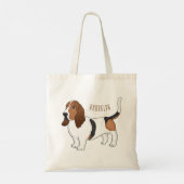 Tote Bag Basset hound dessin de chien (Dos)
