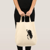Tote Bag Basset Hound noir et blanc (Devant (produit))