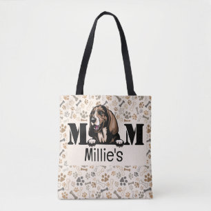 Tote Bag Basset Hound Peeking Personnalisé Maman