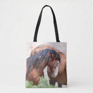 Tote Bag Bassin de lavage de sable Chevaux sauvages
