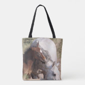 Tote Bag Bassin de lavage de sable Chevaux sauvages (Dos)