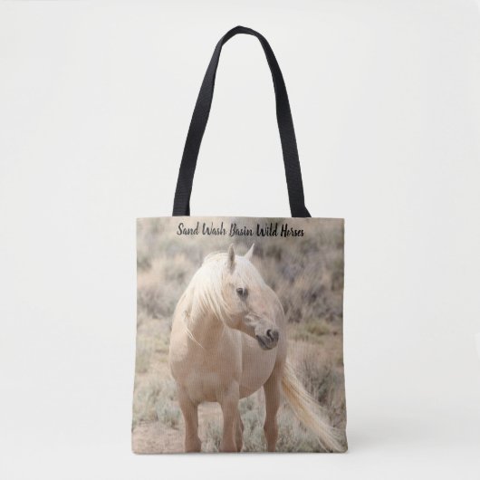 Tote Bag Bassin de lavage de sable Chevaux sauvages (Devant)