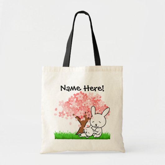 Tote Bag Bassin de Pâques, cerisier, fleurs d'arbre, chasse (Devant)