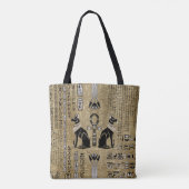Tote Bag Bastet - Chats Égyptiens Et Croix D'Ankh (Dos)