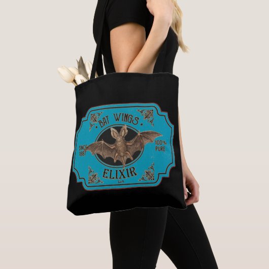 Tote Bag BAT WINGS ELIXIR drôle halloween (De près)