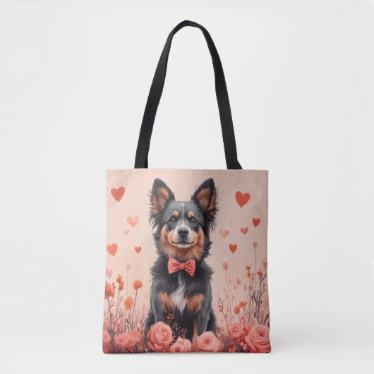 Tote Bag Bataille australienne avec Roses - Saint-Valentin (Devant)