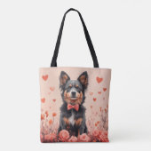 Tote Bag Bataille australienne avec Roses - Saint-Valentin (Dos)