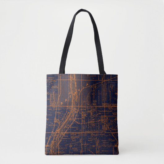 TOTE BAG BATAVIA ILLINOIS 1871 CARTE FOX RIVER VALLEY (Devant)