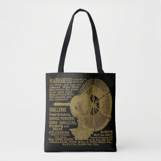 Tote Bag Batavia Illinois Challenger Windmill 1889 (Devant)