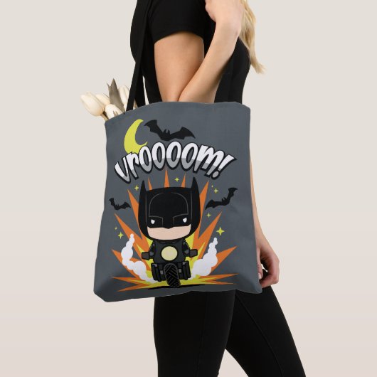 Tote Bag Batcycle Chibi Batman (De près)