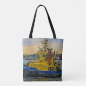 Tote Bag Bateau à moteur à la rivière, montevideo, uruguay (Dos)