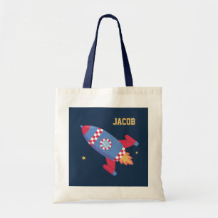 Tote Bag Bateau À Roquettes À damiers, Espace Extérieur,