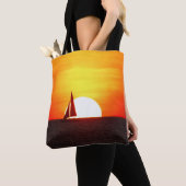 Tote Bag Bateau à voile à Sunset (De près)