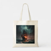 Tote Bag Bateau À Voile Combattant Vagues Et Tempête Dans L (Dos)
