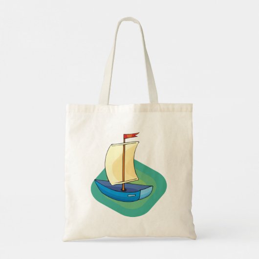 Tote Bag Bateau bleu (Dos)