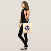 Tote Bag Bateau bleu marine (Devant (modèle))