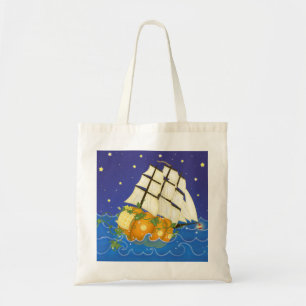 Tote Bag Bateau citrouille en mer Cendrillon Fairytale