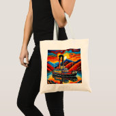 Tote Bag Bateau dans le fjord 16 (Devant (produit))