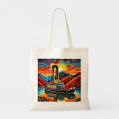Tote Bag Bateau dans le fjord 16 (Devant)