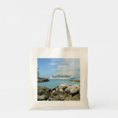 Tote Bag Bateau de croisière à CocoCay Nom personnalisé (Dos)